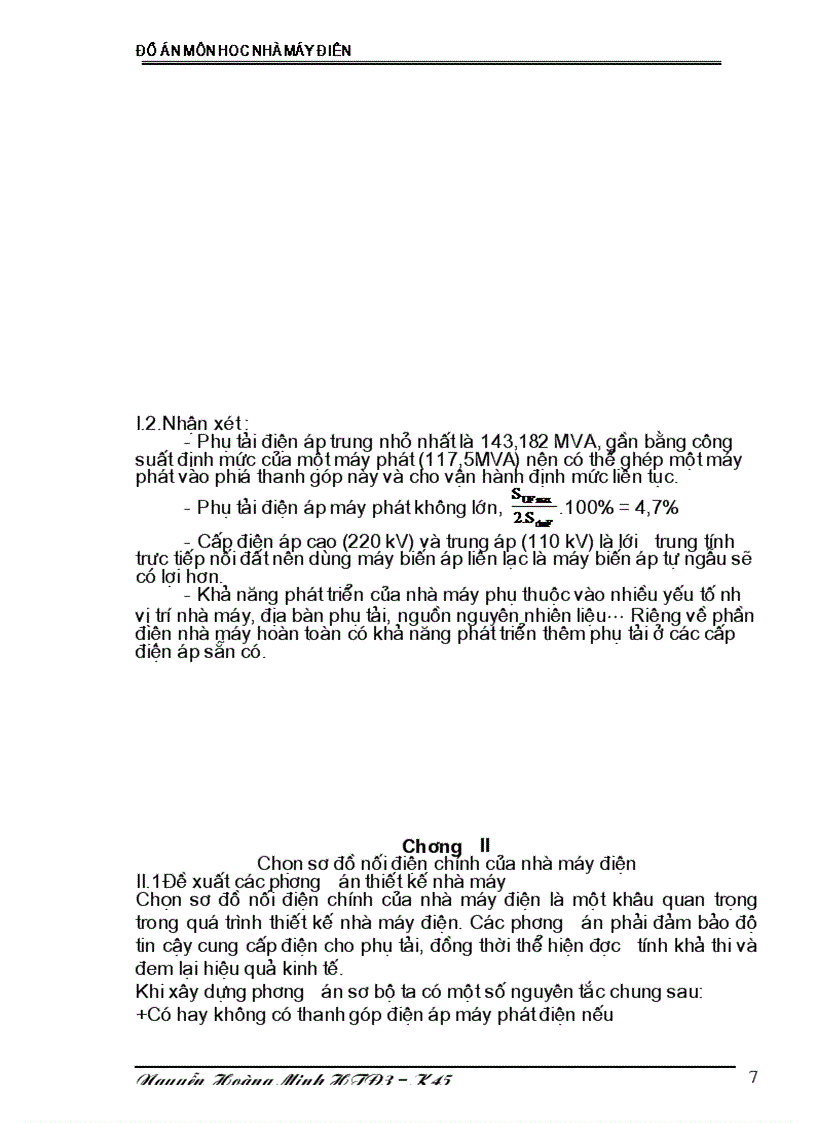 image for page Thiết kế phần điện nhà máy nhiệt điện và tính toán chế độ vận hành tối ưu của nhà máy điện