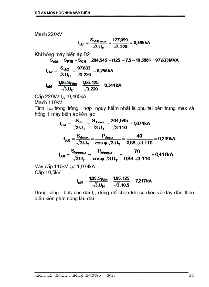 image for page Thiết kế phần điện nhà máy nhiệt điện và tính toán chế độ vận hành tối ưu của nhà máy điện