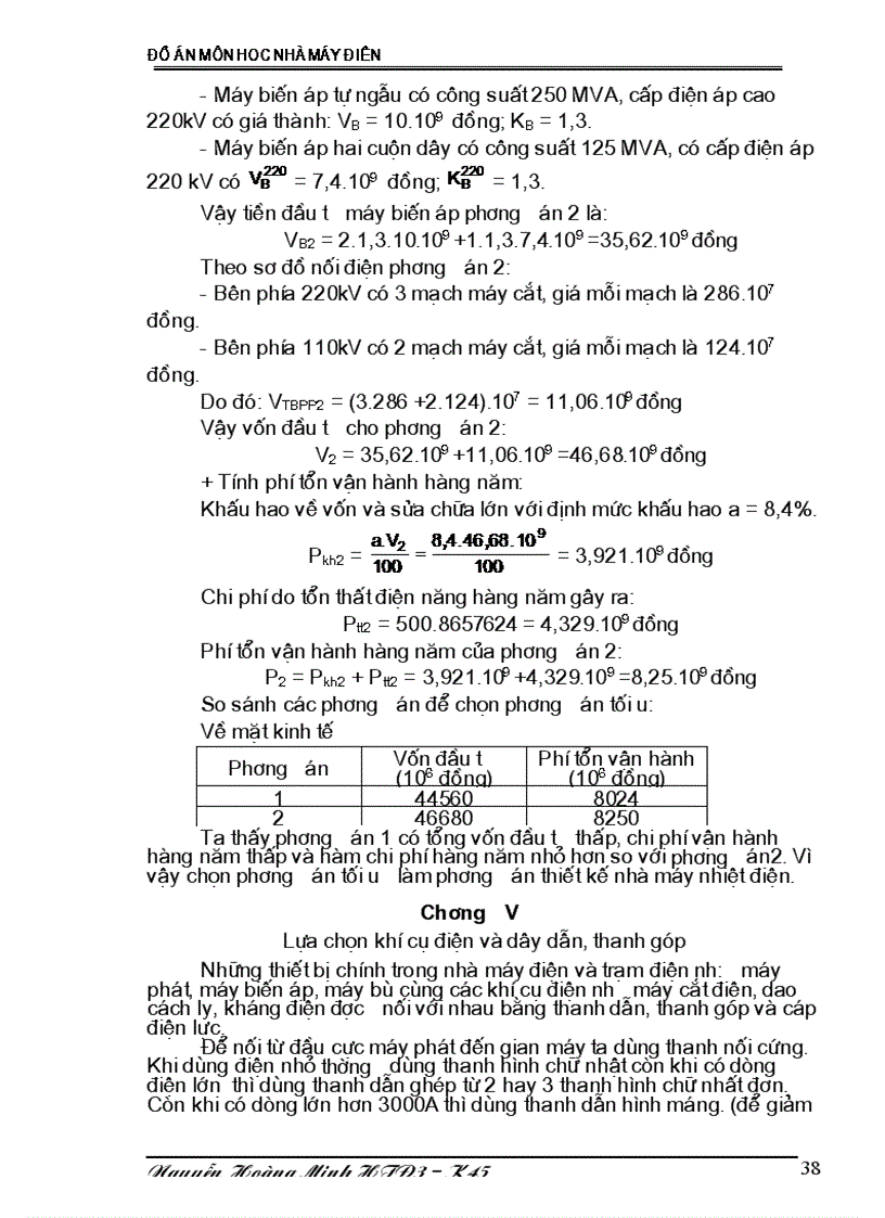 image for page Thiết kế phần điện nhà máy nhiệt điện và tính toán chế độ vận hành tối ưu của nhà máy điện