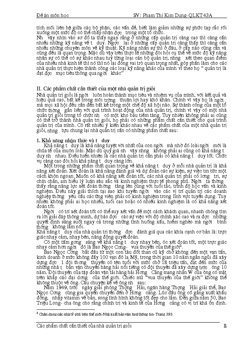image for page Các phẩm chất cần thiết của nhà quản trị giỏi