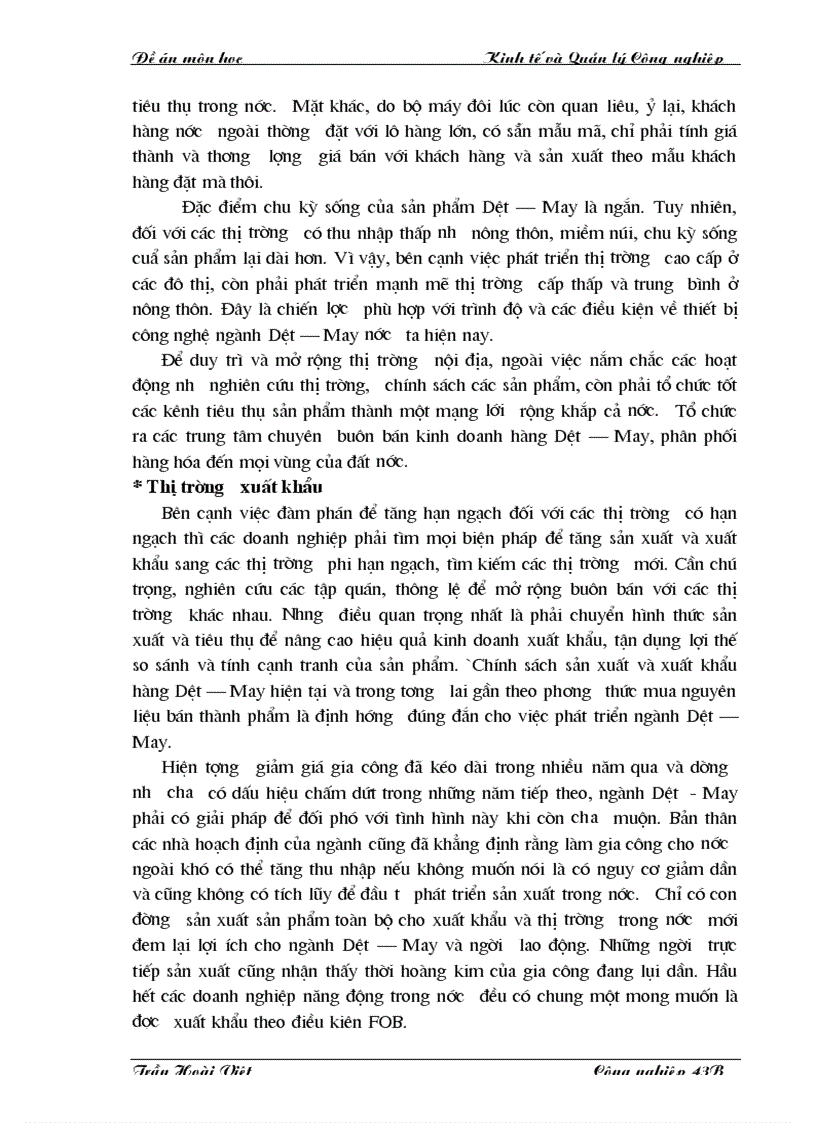 image for page Ngành Dệt May Việt Nam trên con đường hội nhập