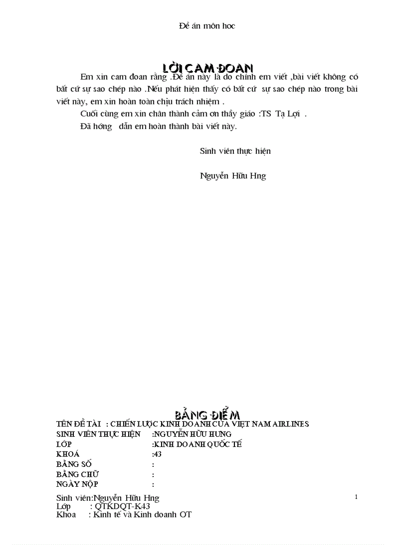 image for page Chiến lược kinh doanh của Việt Nam airlines