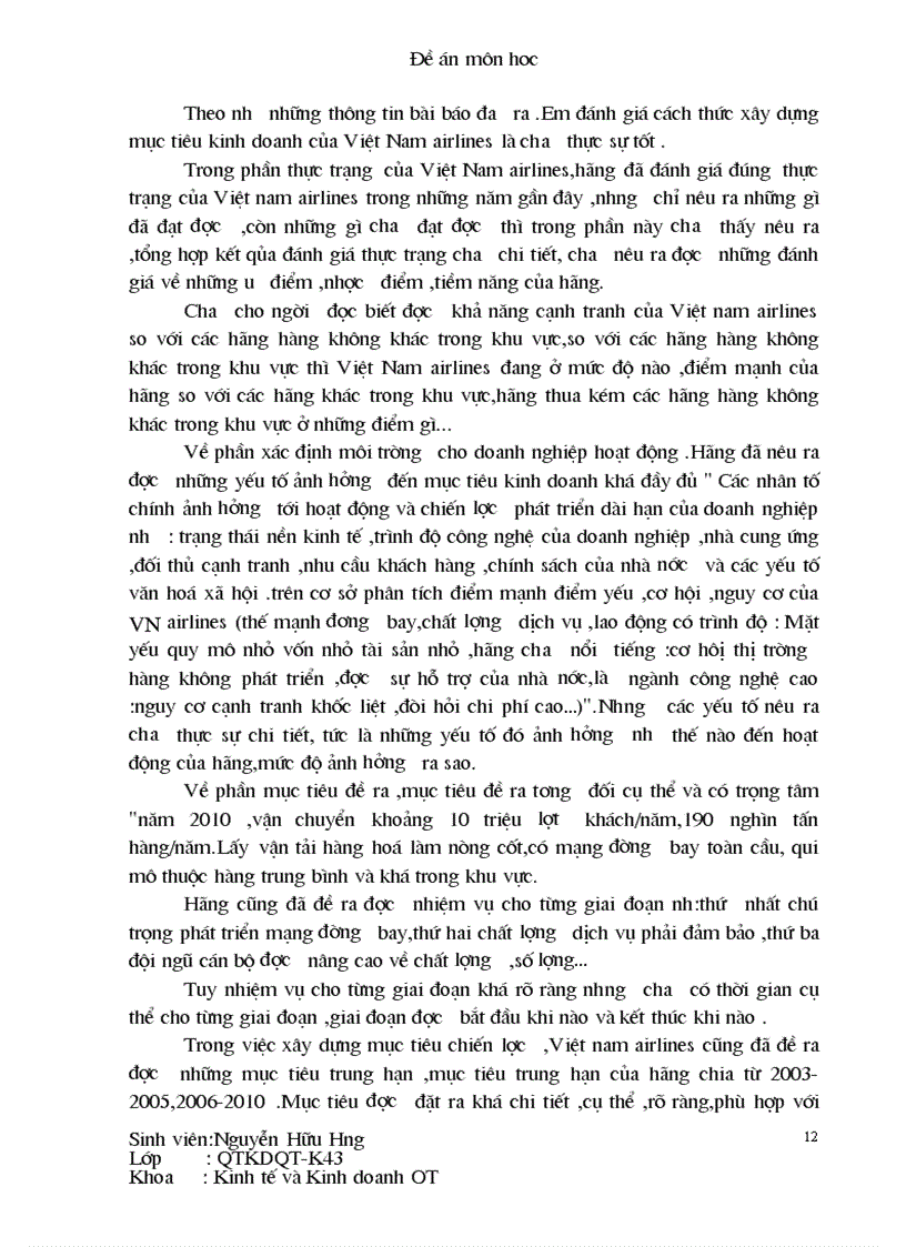 image for page Chiến lược kinh doanh của Việt Nam airlines