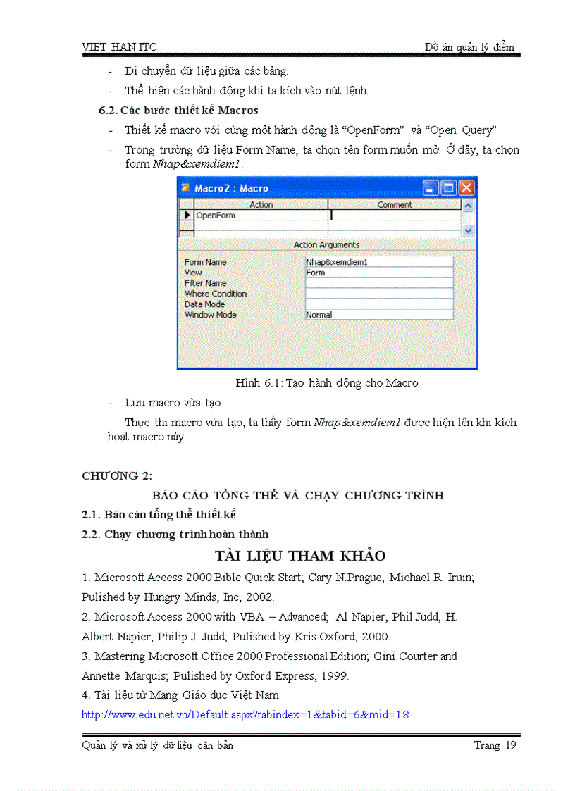 image for page Đồ &#225;n phần mềm quản l&#253; điểm bằng access
