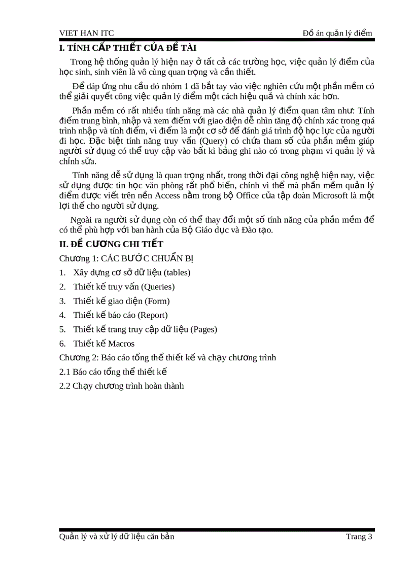 image for page Đồ án phần mềm quản lý điểm bằng access