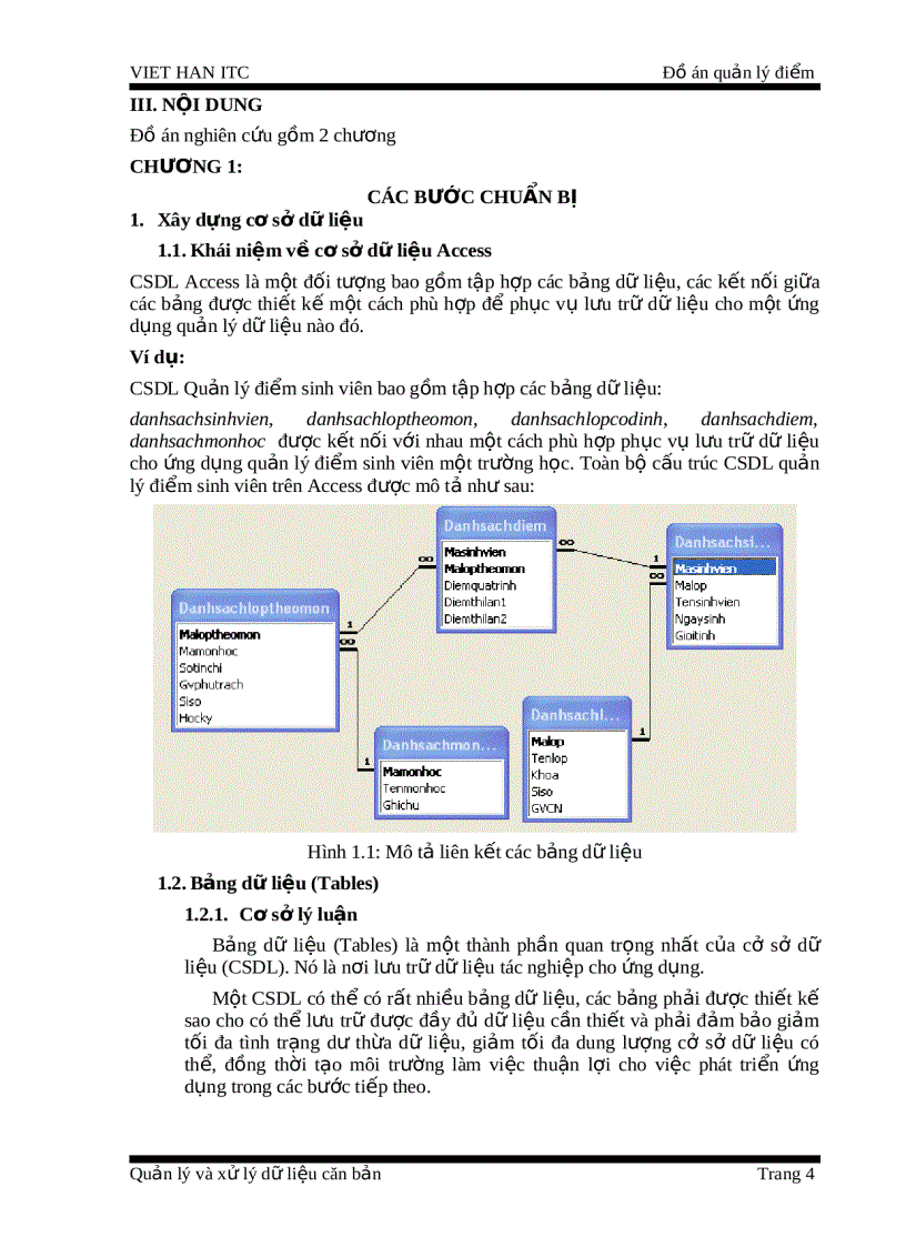 image for page Đồ án phần mềm quản lý điểm bằng access