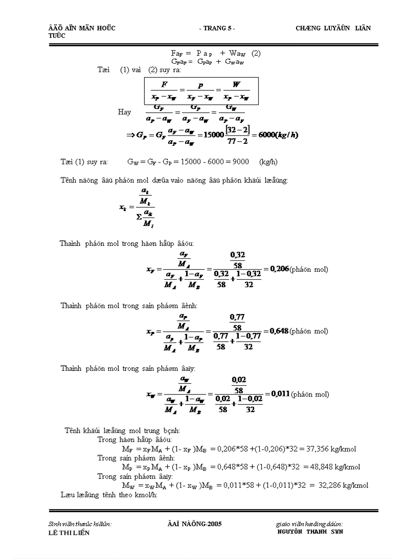 Chưng cất ACETON METANOL