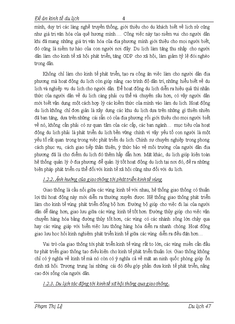 image for page Tác động tương hỗ giữa du lịch giao thông và ảnh hưởng của nó tới sự phát triển kinh tế vùng ở Tây Bắc