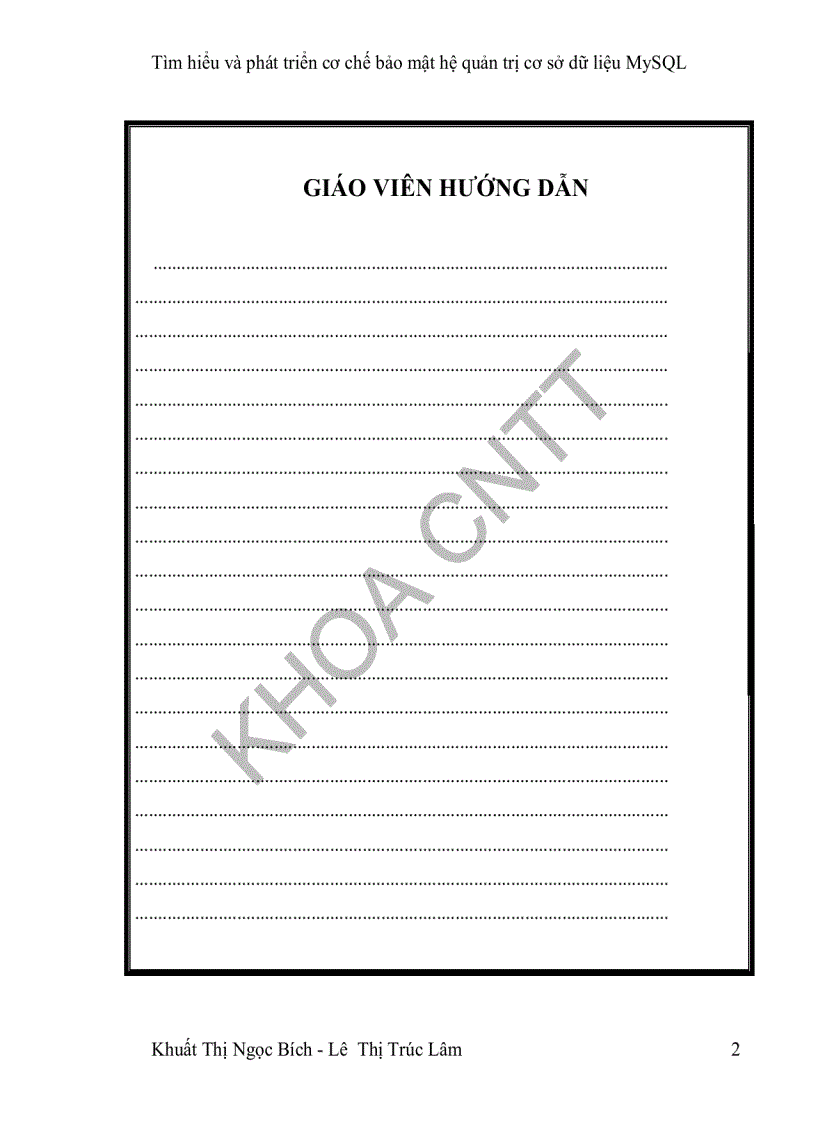 image for page Tìm hiểu và phát triển cơ chế bảo mật trên mã nguồn mở của MySQL