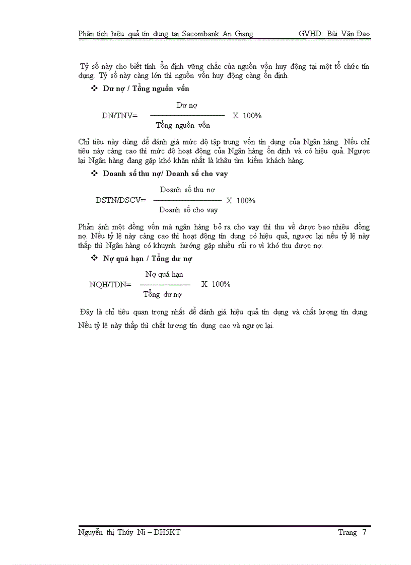 image for page Phân tích hiệu quả tín dụng tại Ngân hàng TMCP Sài Gòn Thương Tín Chi nhánh An Giang