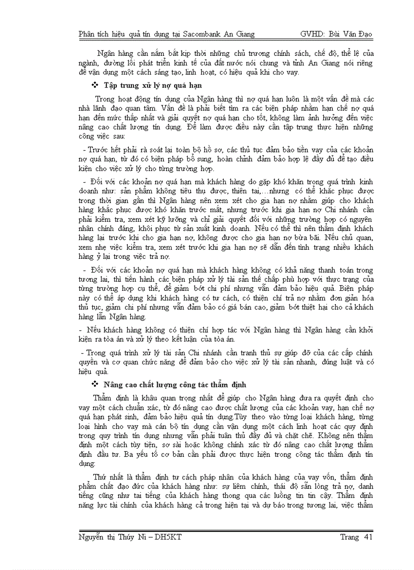 image for page Phân tích hiệu quả tín dụng tại Ngân hàng TMCP Sài Gòn Thương Tín Chi nhánh An Giang
