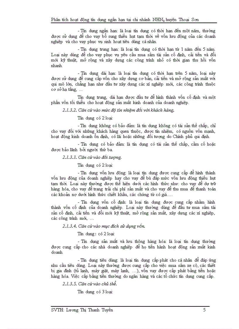 image for page Phân tích hoạt động tín dụng ngắn hạn tại chi nhánh NHN0 huyện Thoại Sơn