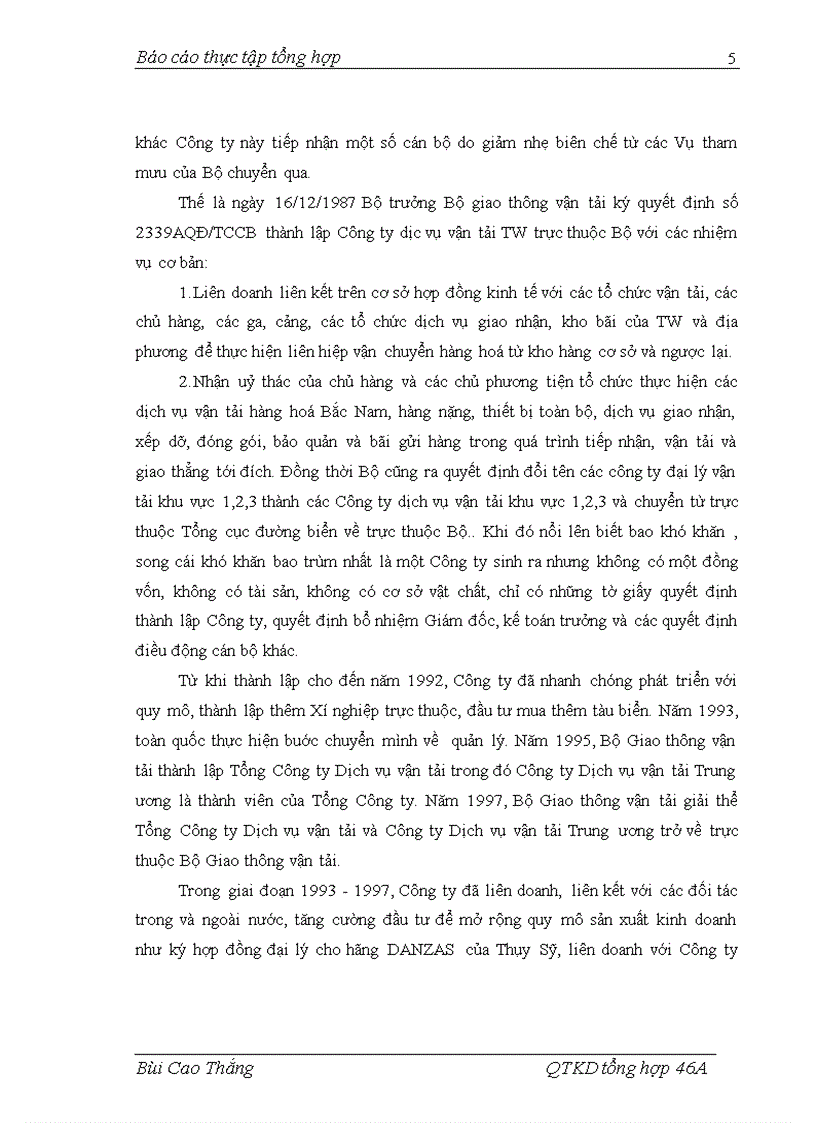 image for page Báo cáo tổng hợp tại Tổng công ty Cổ phầnVINAFCO