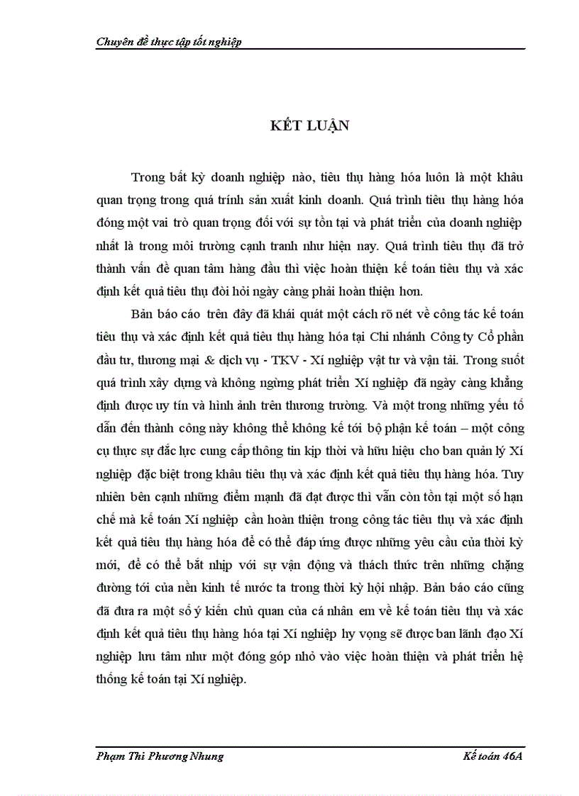 image for page Hoàn thiện kế toán tiêu thụ và xác định kết quả tiêu thụ hàng hóa tại Chi nhánh Công ty đầu tư thương mại và dịch vụ TKV Xí nghiệp vật tư và vận tải