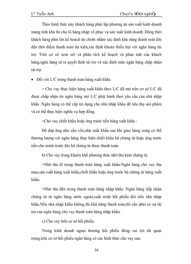 image for page Chuyên Đề Một Số Vấn Đề Cơ Bản Về Tài Trợ Xuất Nhập Khẩu Của Ngân Hàng Thương Mại