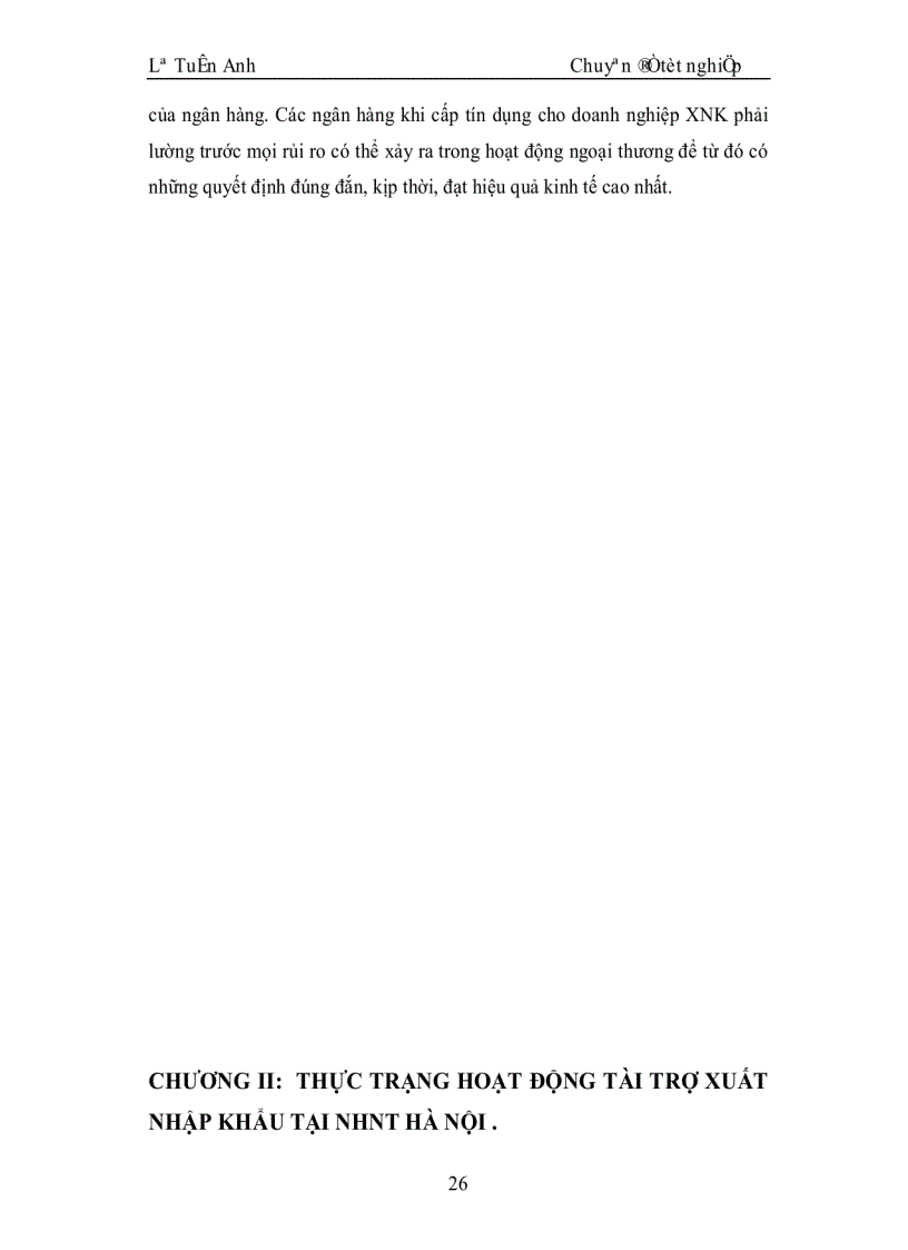 image for page Chuyên Đề Một Số Vấn Đề Cơ Bản Về Tài Trợ Xuất Nhập Khẩu Của Ngân Hàng Thương Mại