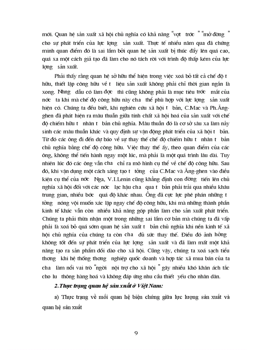image for page Vai trò của quan hệ sản xuất trong đời sống xã hội và vận dụng trong quá trình cải tạo quan hệ sản xuất ở VN