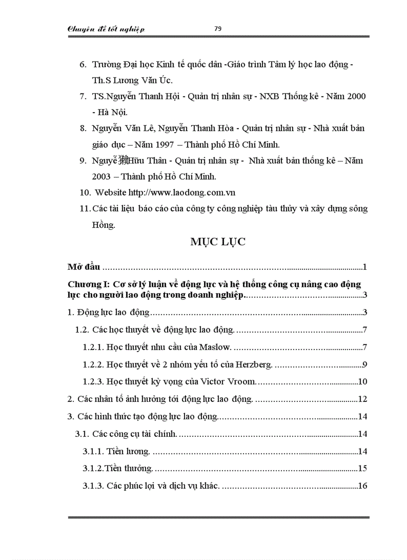 image for page Thực trạng công tác tạo động lực đang áp dụng tại Công ty công nghiệp tàu thuỷ và xây dựng sông Hồng