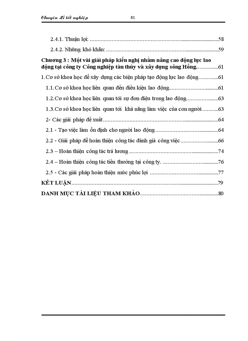 image for page Thực trạng công tác tạo động lực đang áp dụng tại Công ty công nghiệp tàu thuỷ và xây dựng sông Hồng