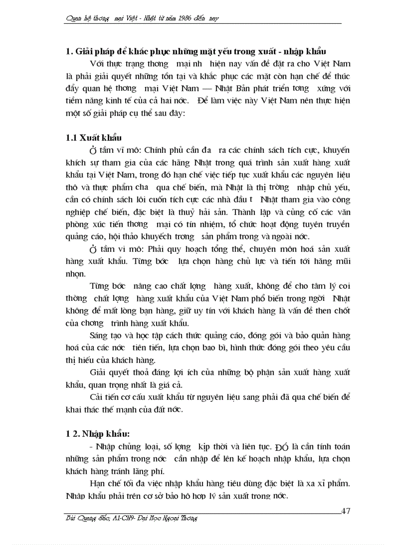 image for page Quan Hệ Thương Mại Việt Nam Nhật Bản giai đoạn từ 1986 đến nay