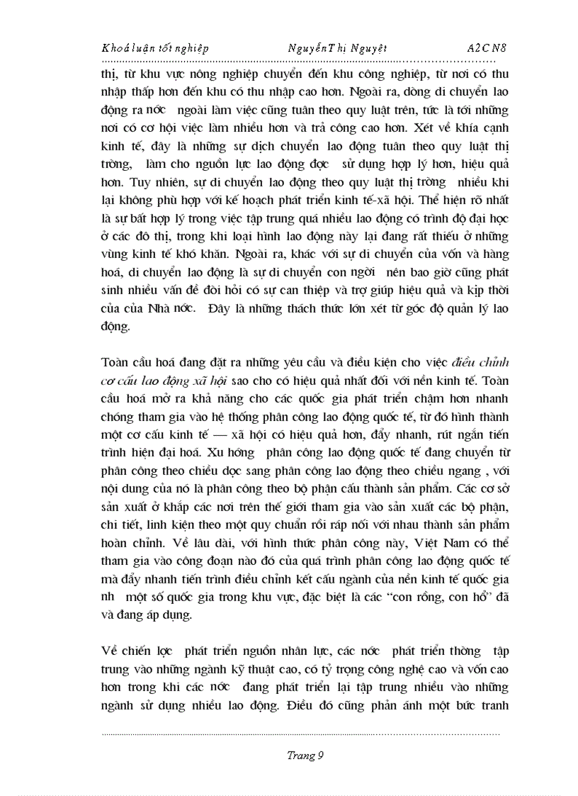 image for page Toàn cầu hoá Cơ hội và thách thức đối với lao động Việt Nam khi thâm nhập thị trường lao động Quốc tế