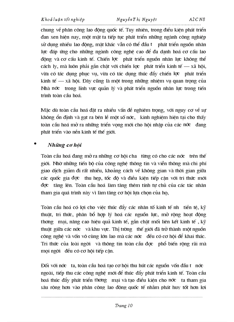 image for page Toàn cầu hoá Cơ hội và thách thức đối với lao động Việt Nam khi thâm nhập thị trường lao động Quốc tế