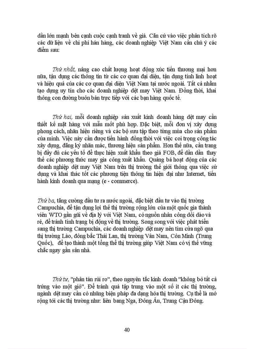 image for page Chuyển dịch cơ cấu thị trường xuất khẩu của hàng dệt may xuất khẩu của VN Thực trạng và giải pháp