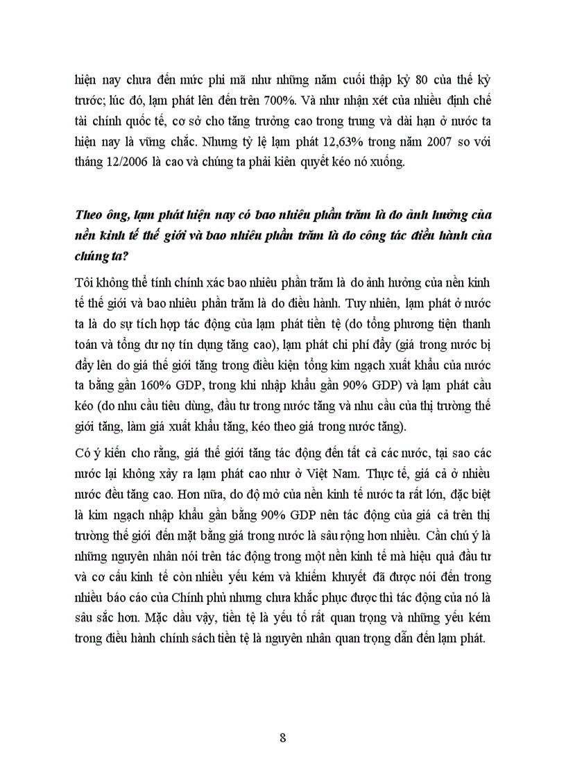 image for page Thực trạng của vấn đề lạm phát giá cả ở nước ta hiện nay Nguyên nhân và các giải pháp cơ bản để kiềm chế lạm phát