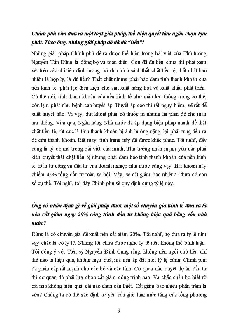 image for page Thực trạng của vấn đề lạm phát giá cả ở nước ta hiện nay Nguyên nhân và các giải pháp cơ bản để kiềm chế lạm phát