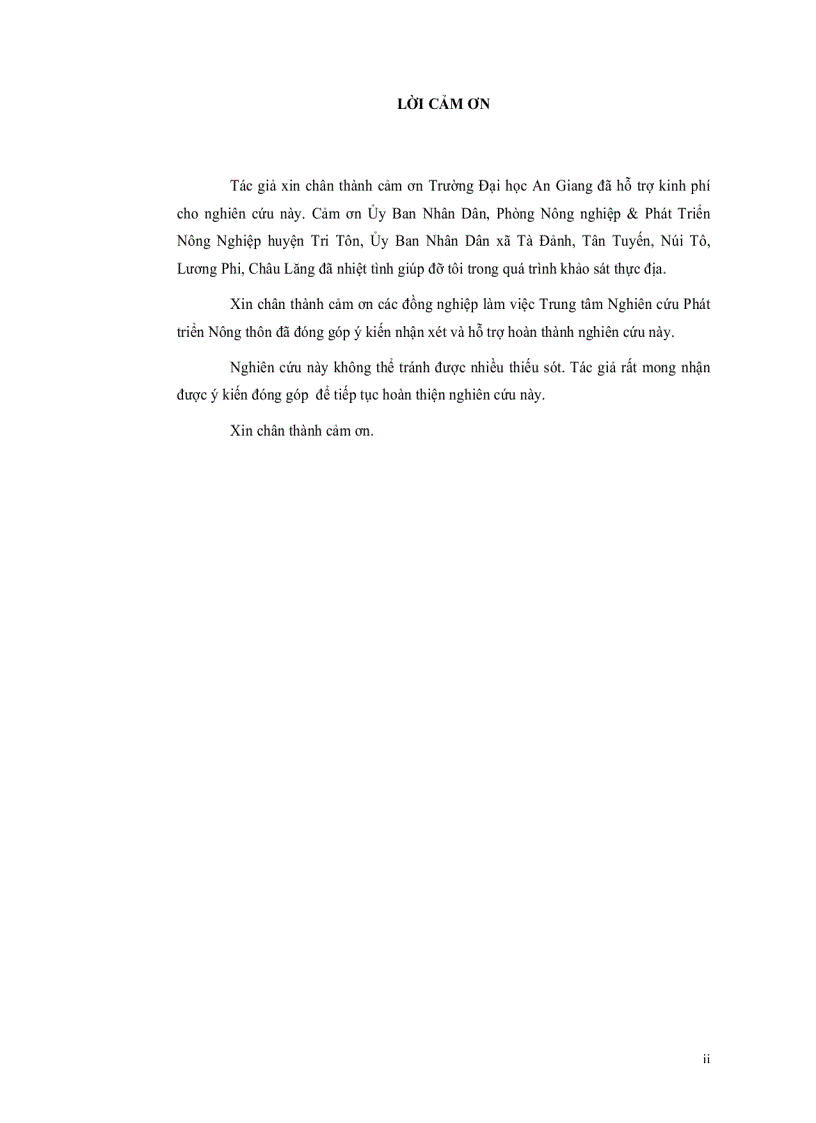 image for page Một số nhân tố chính ảnh hưởng đến thu nhập nông hộ tại huyện Tri Tôn An Giang