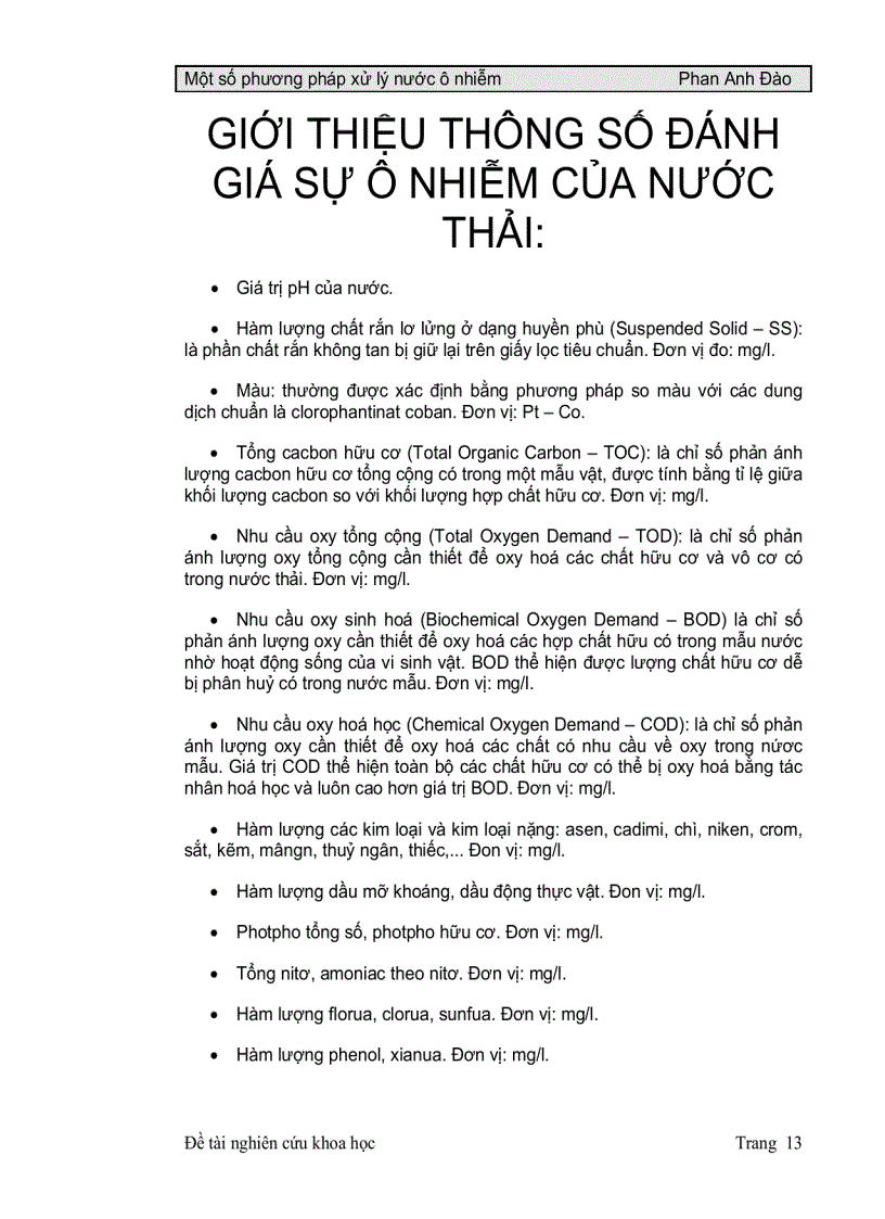 image for page Một Số Phương Pháp Xử Lý Nước Ô Nhiễm