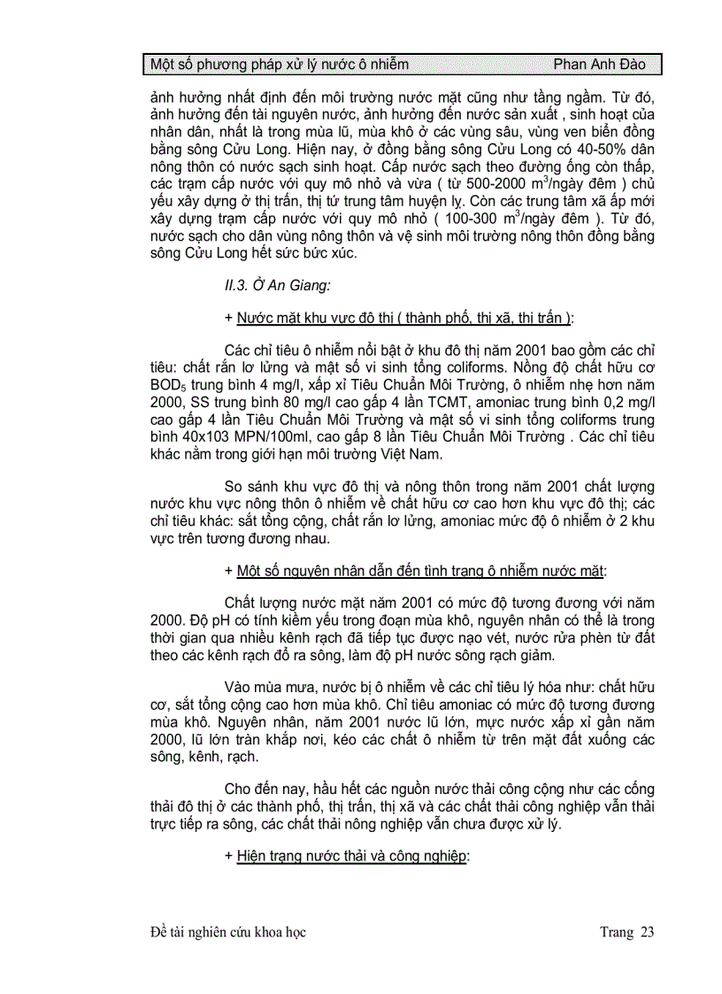 image for page Một Số Phương Pháp Xử Lý Nước Ô Nhiễm
