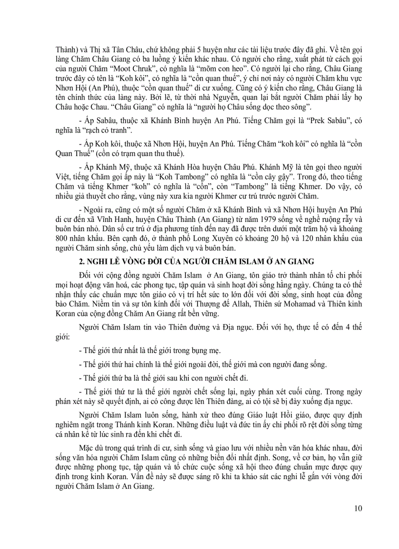 image for page Nghi lễ vòng đời của người Chăm Islam ở An Giang