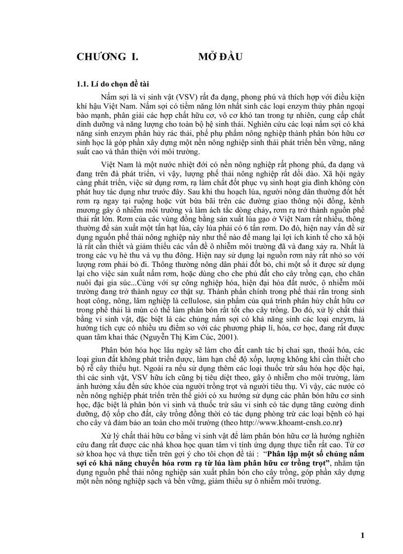 image for page Phân lập một số chủng nấm sợi có khả năng chuyển hóa rơm rạ từ lúa làm phân hữu cơ trồng trọt