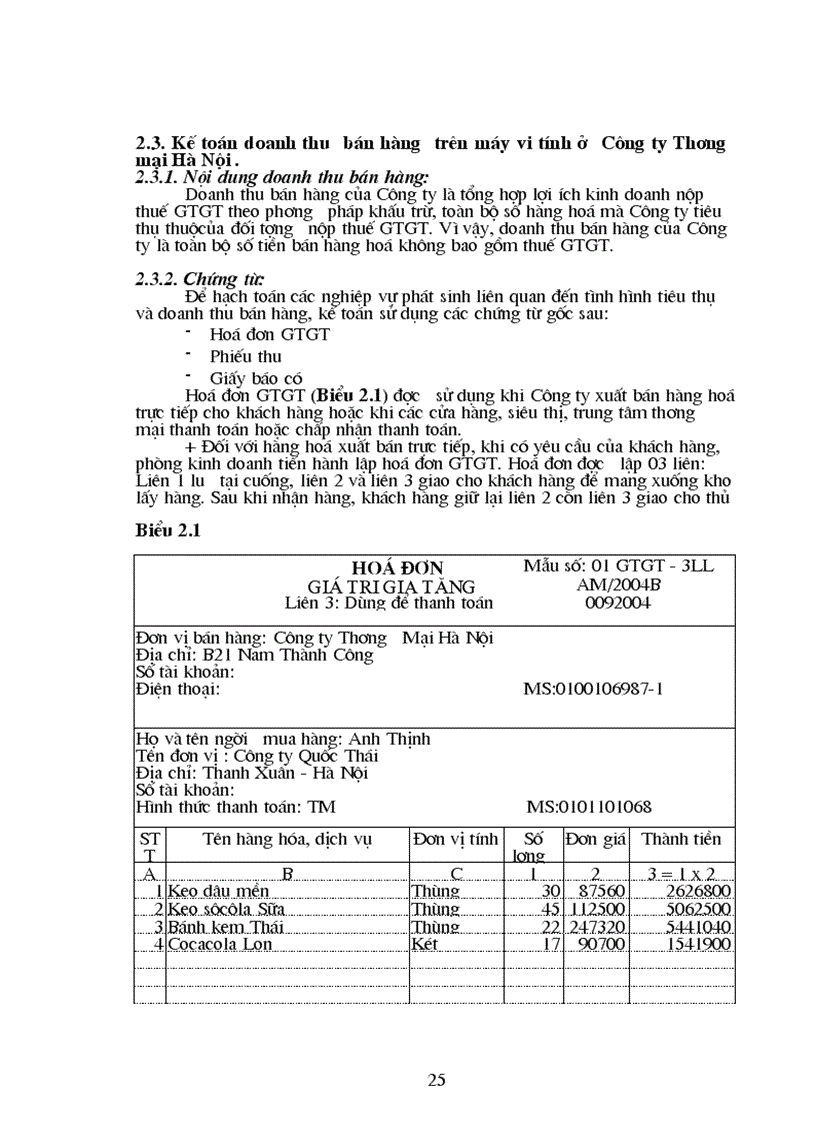 image for page Tổ chức công tác kế toán bán hàng và kết quả bán hàng tại Công ty Thương mại Hà Nội