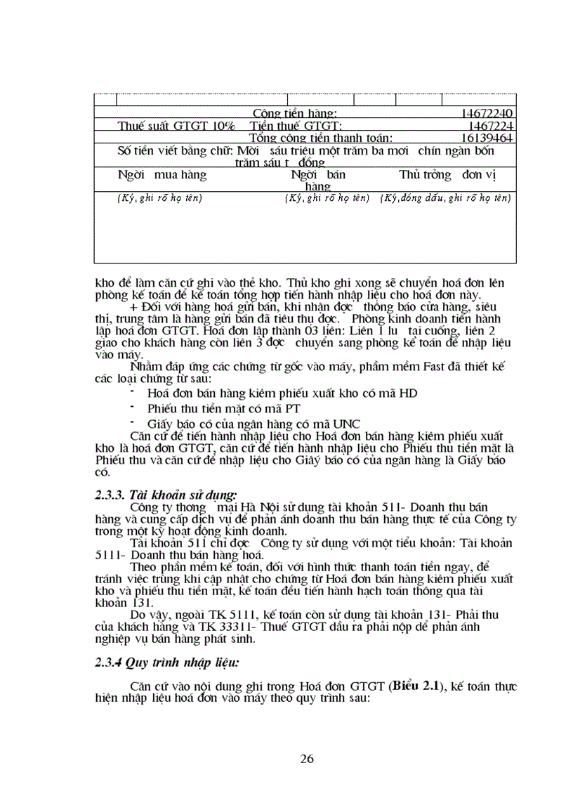 image for page Tổ chức công tác kế toán bán hàng và kết quả bán hàng tại Công ty Thương mại Hà Nội