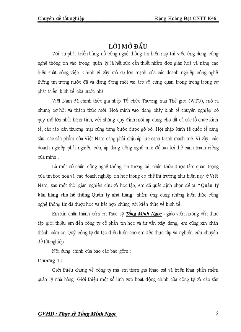 image for page Quản lý bán hàng cho hệ thống Quản lý nhà hàng