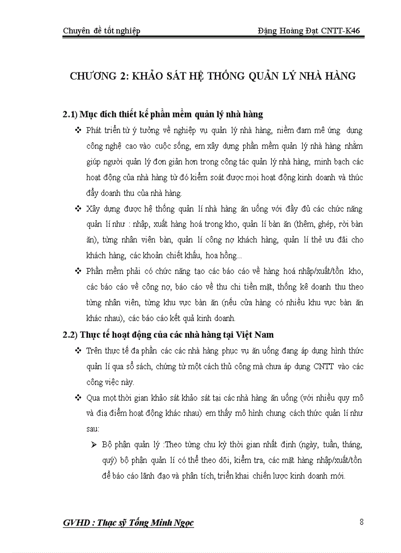 image for page Quản lý bán hàng cho hệ thống Quản lý nhà hàng