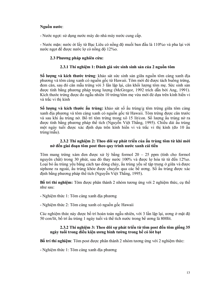 image for page So sánh sự sinh sản và phát triển của ấu trùng và hậu ấu trùng tôm càng xanh Macrobrachium rosenbergii nguồn gốc địa phương và Hawaii