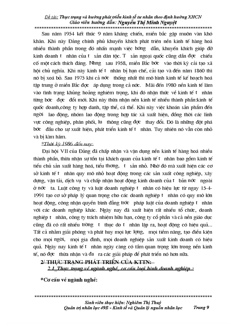 image for page Thực trạng và hướng phát triển kinh tế tư nhân theo định hướng XHCN