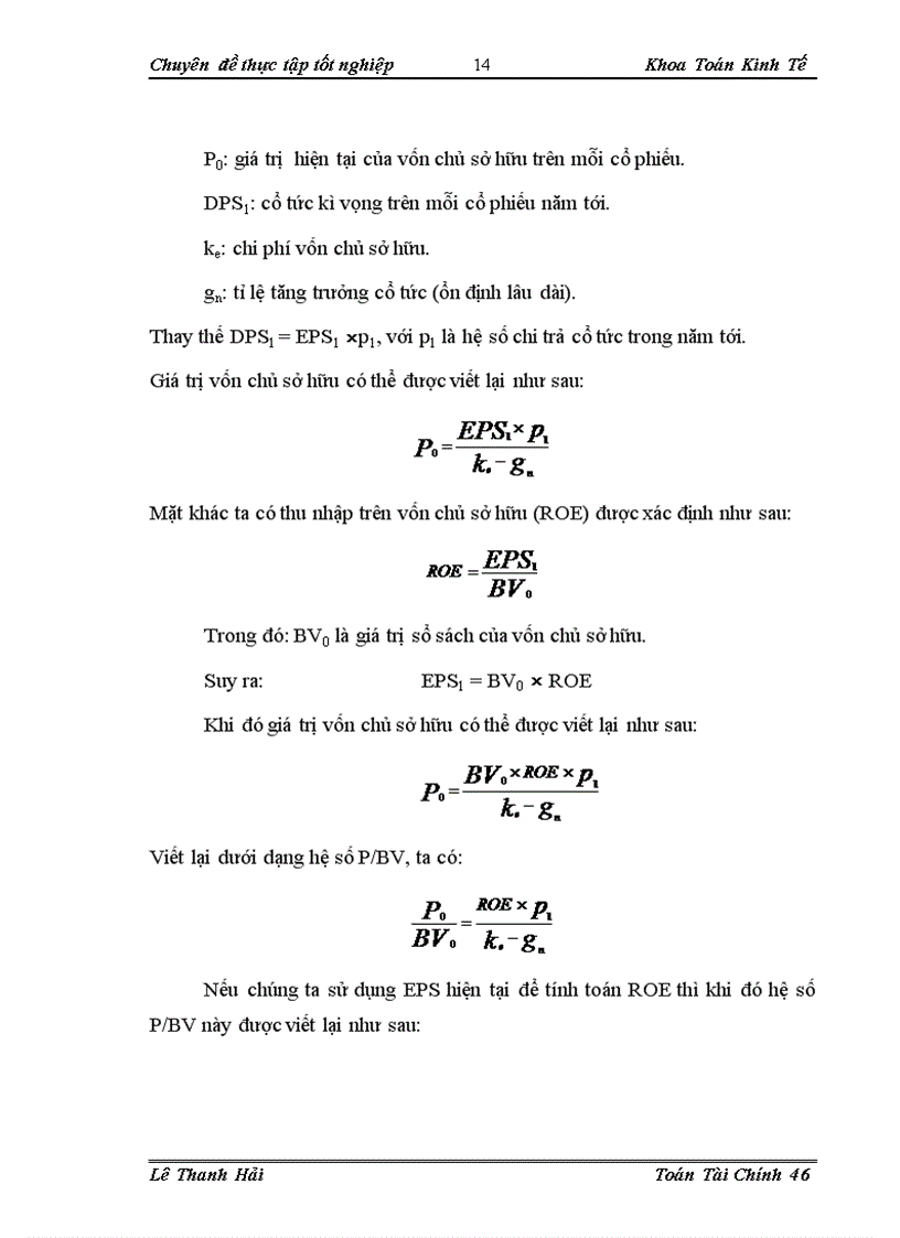 image for page Sử dụng 1 số hệ số tài chính trong định giá cổ phiếu trên thị trường chứng khoán VN