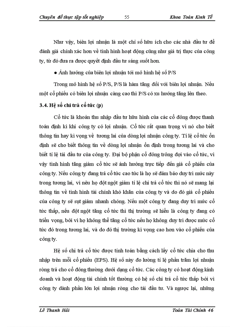 image for page Sử dụng 1 số hệ số tài chính trong định giá cổ phiếu trên thị trường chứng khoán VN