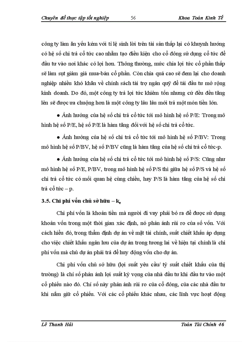 image for page Sử dụng 1 số hệ số tài chính trong định giá cổ phiếu trên thị trường chứng khoán VN