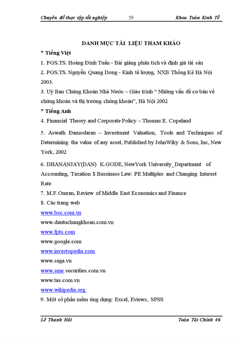 image for page Sử dụng 1 số hệ số tài chính trong định giá cổ phiếu trên thị trường chứng khoán VN