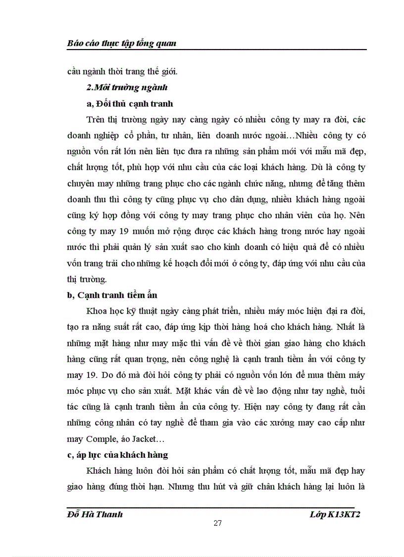 image for page Báo có thực tập tại Công ty cổ phần may 19 Bộ quốc phòng