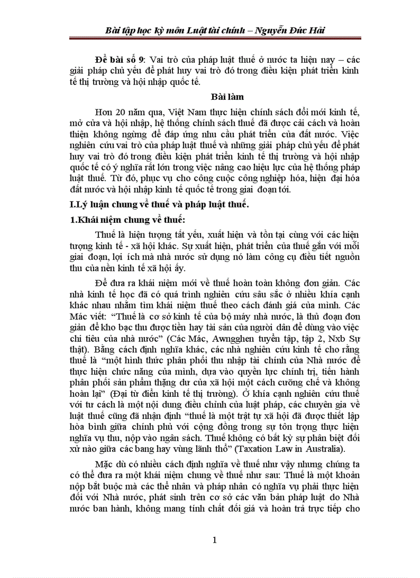 image for page Vai trò của pháp luật thuế ở nước ta hiện nay các giải pháp chủ yếu để phát huy vai trò đó trong điều kiện phát triển kinh tế thị trường và hội nhập quốc tế