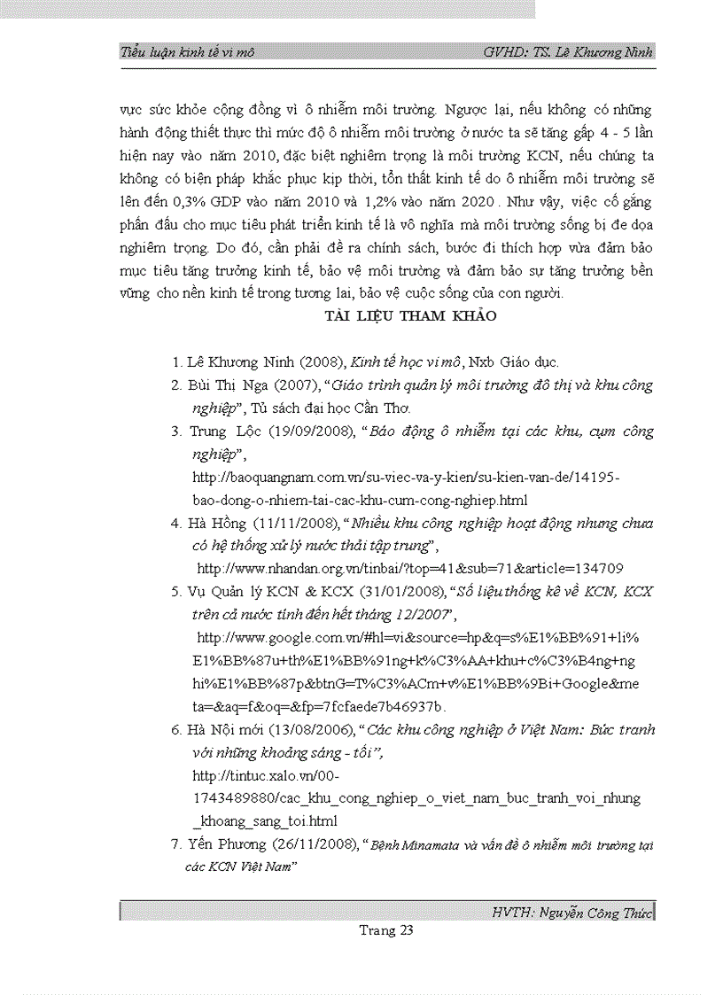 image for page Thực trạng ô nhiễm môi trường tại các Khu công nghiệp Khu chế xuất ở Việt Nam nhìn từ lý thuyết trò chơi