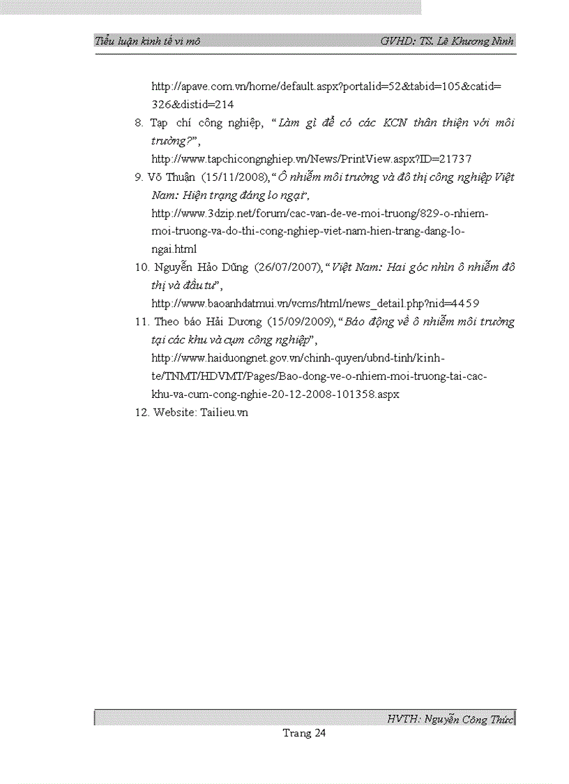 image for page Thực trạng ô nhiễm môi trường tại các Khu công nghiệp Khu chế xuất ở Việt Nam nhìn từ lý thuyết trò chơi