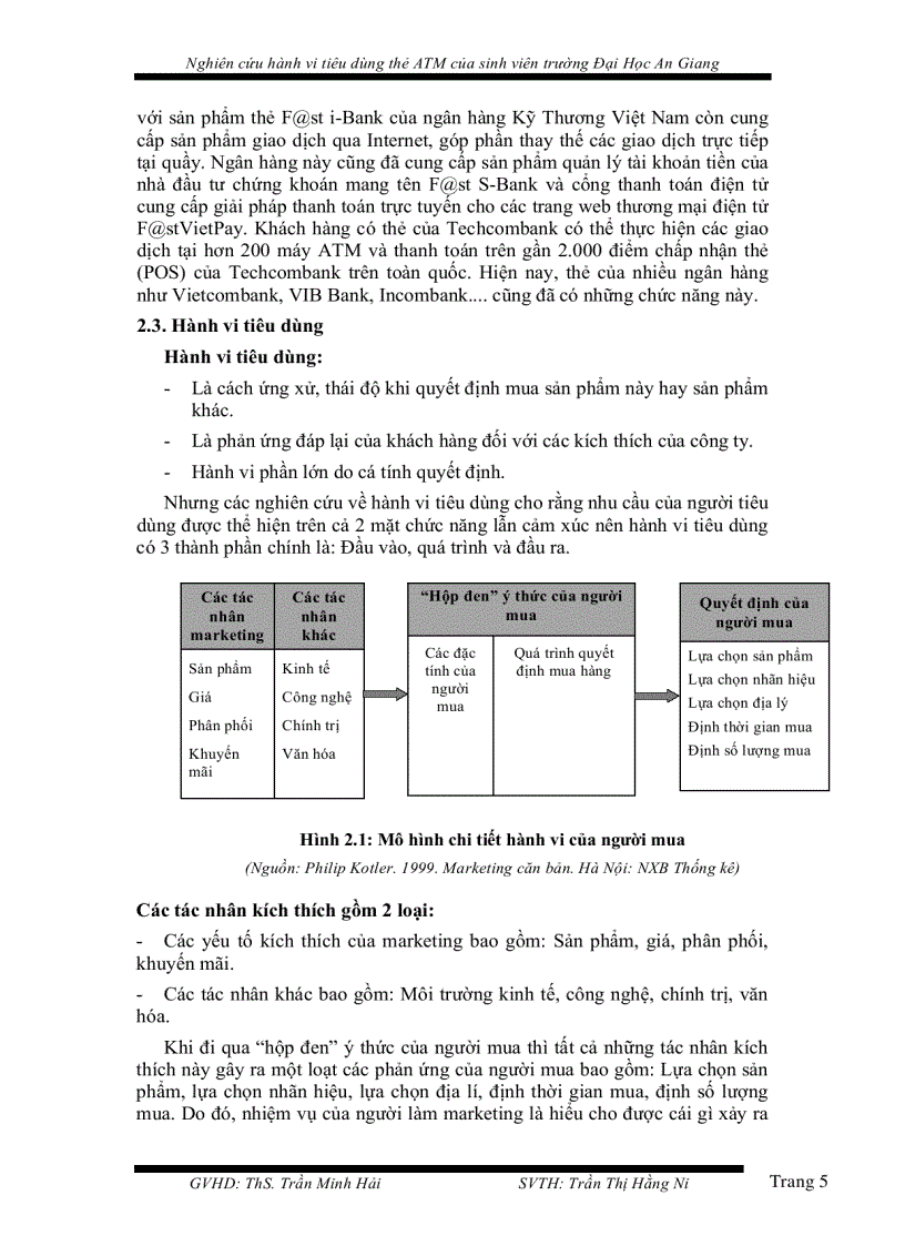 image for page Nghiên cứu hành vi tiêu dùng thẻ ATM của sinh viên trường Đại học An Giang