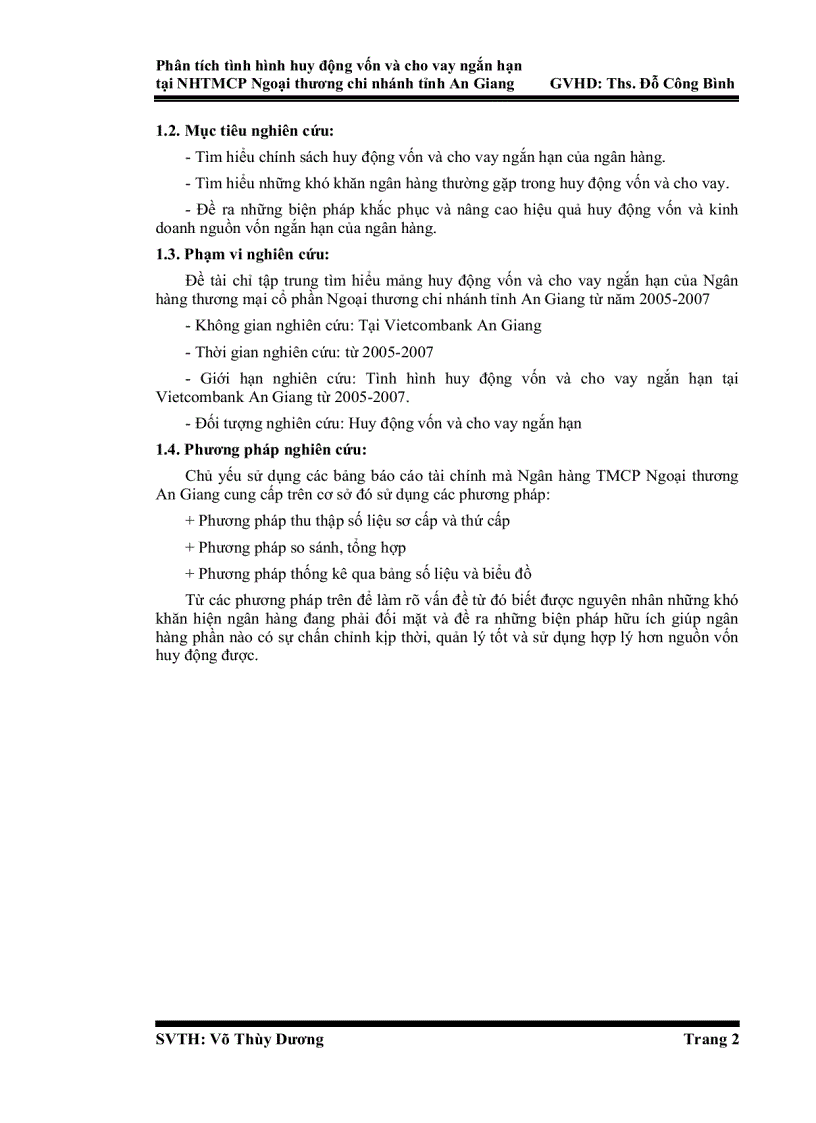 image for page Phân tích chính sách huy động vốn và cho vay ngắn hạn tại ngân hàng Ngoại Thương chi nhánh tỉnh An Giang